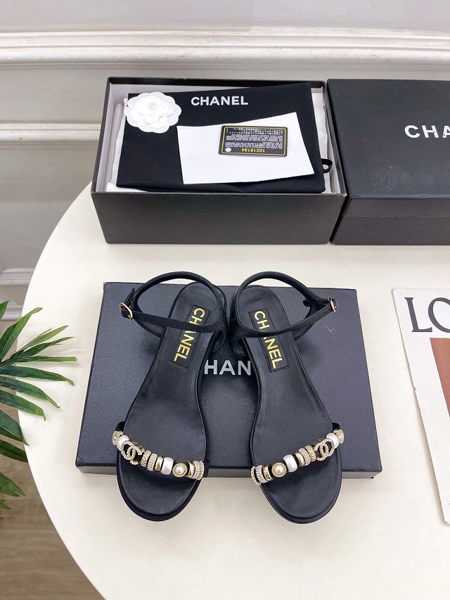 CC original lambskin 30mm mules CH00434