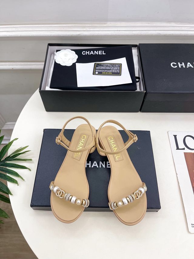 CC original lambskin 30mm mules CH00434