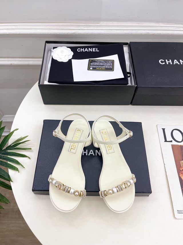 CC original lambskin 30mm mules CH00434