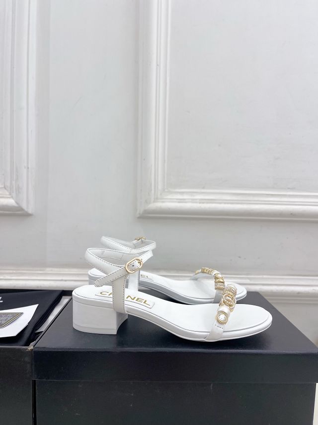 CC original lambskin 30mm mules CH00434