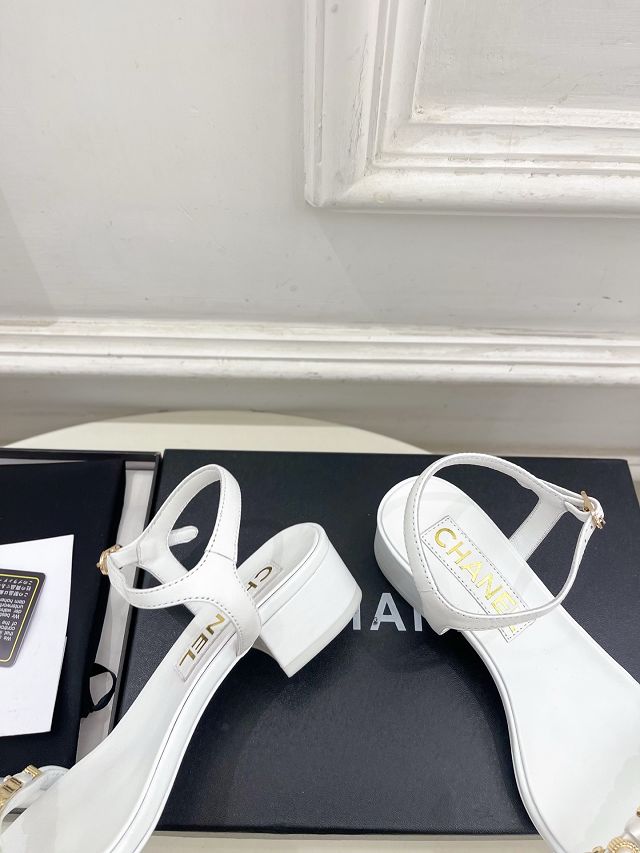 CC original lambskin 30mm mules CH00434