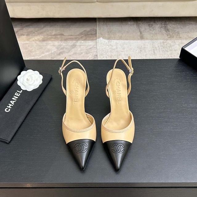 CC original lambskin 90mm slingbacks CH00439