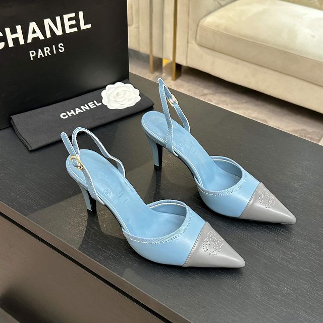 CC original lambskin 90mm slingbacks CH00439