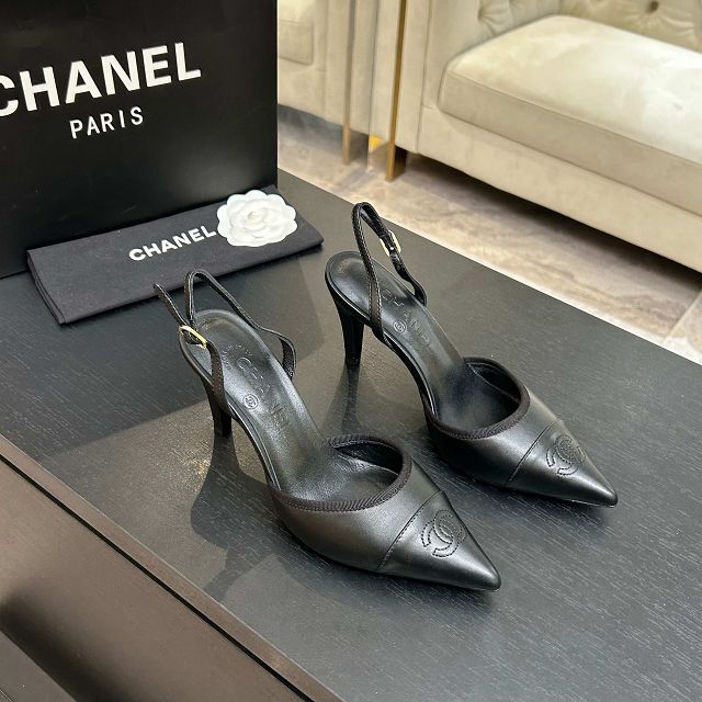 CC original lambskin 90mm slingbacks CH00439