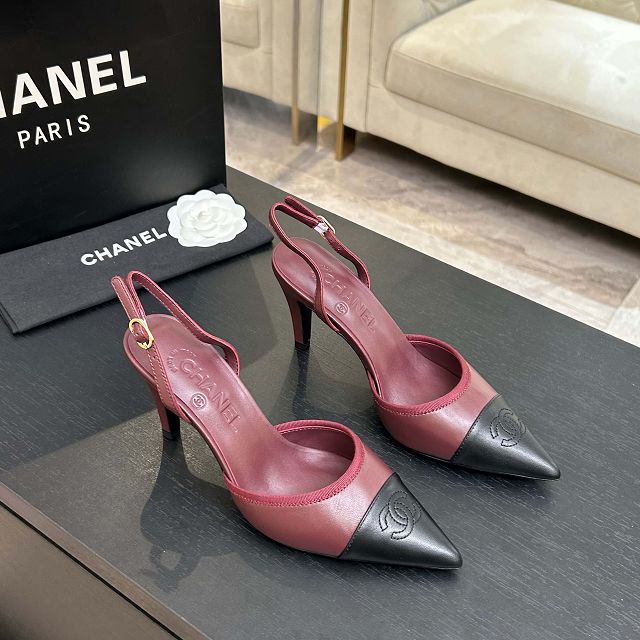 CC original lambskin 90mm slingbacks CH00439