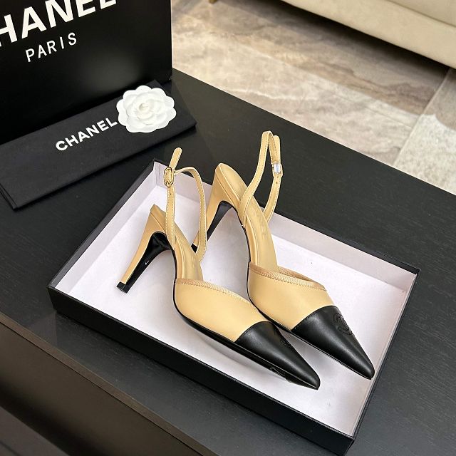 CC original lambskin 90mm slingbacks CH00439