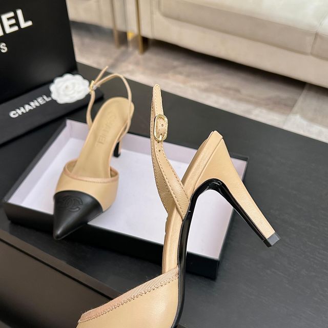 CC original lambskin 90mm slingbacks CH00439