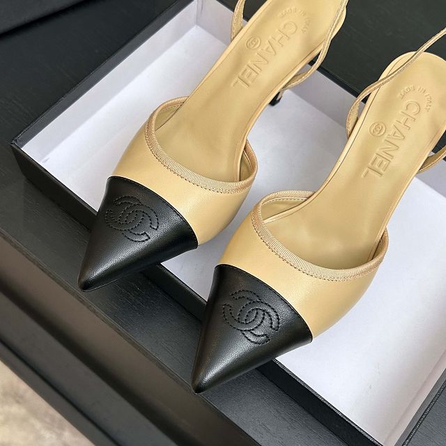 CC original lambskin 90mm slingbacks CH00439