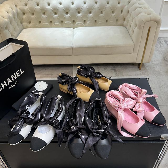 CC original lambskin ballet flats CH00445