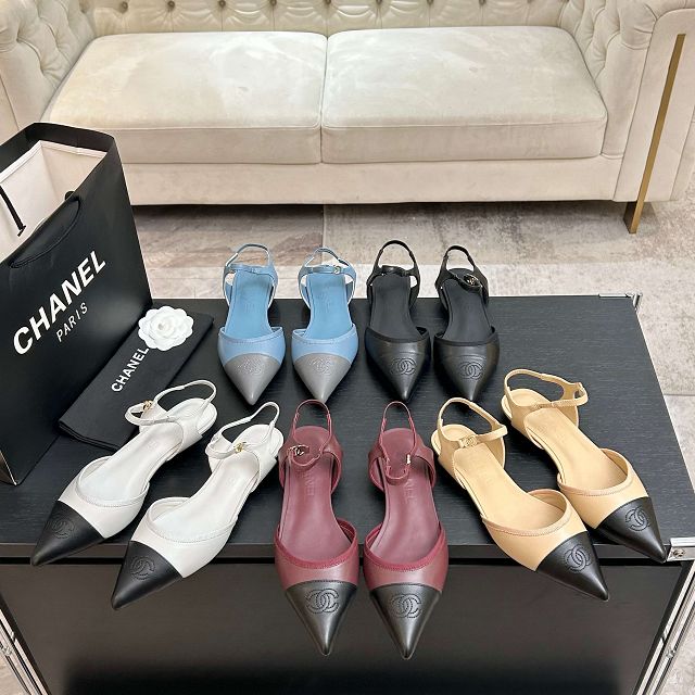 CC original lambskin slingbacks CH00441