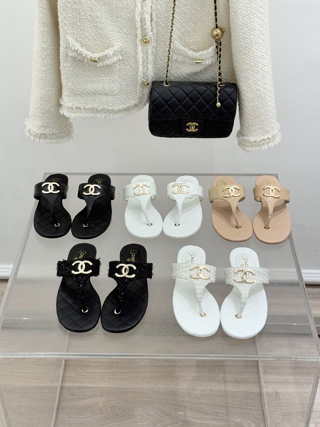 CC original lambskin thongs CH00458