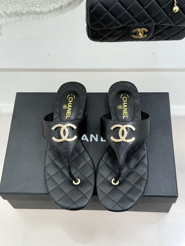 CC original lambskin thongs CH00458