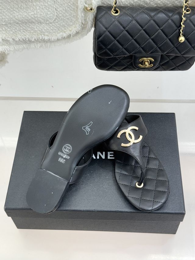 CC original lambskin thongs CH00458