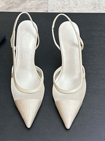 CC original mesh 90mm slingbacks CH00440