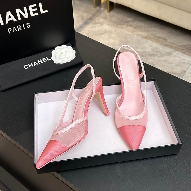 CC original mesh 90mm slingbacks CH00440