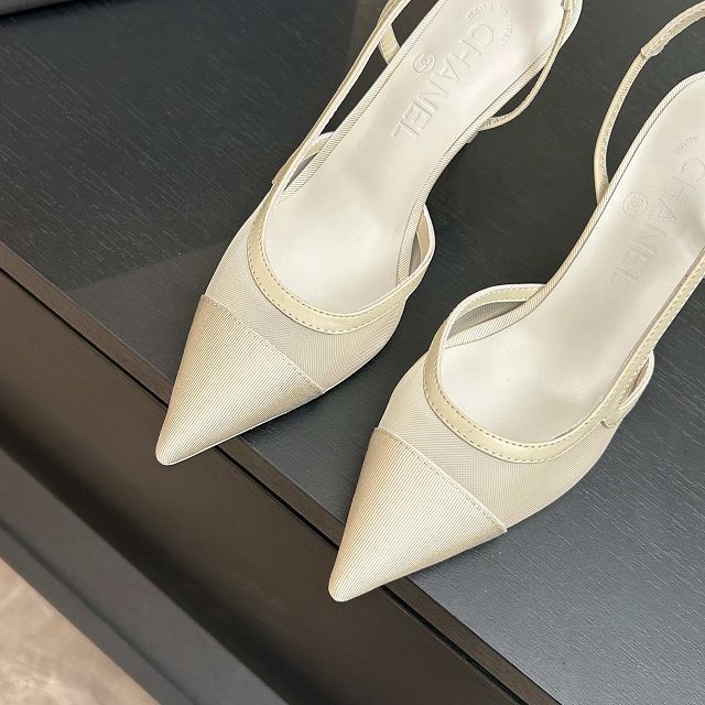 CC original mesh 90mm slingbacks CH00440