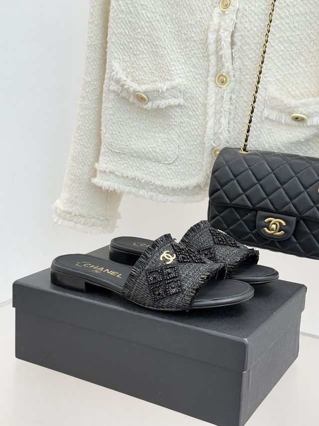 CC original raffia mules CH00451