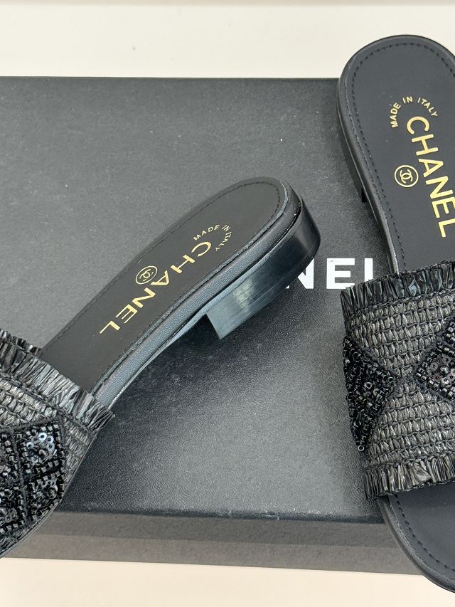 CC original raffia mules CH00451