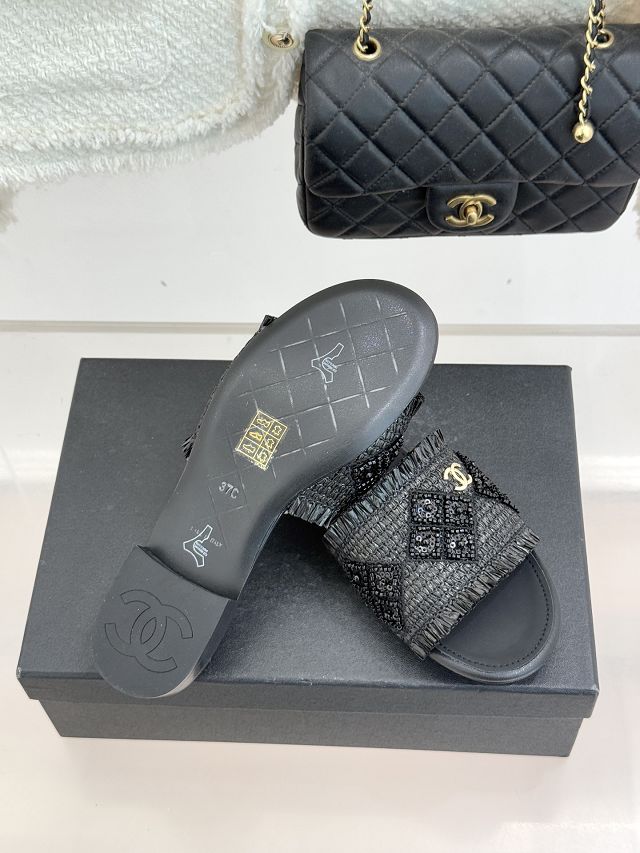 CC original raffia mules CH00451