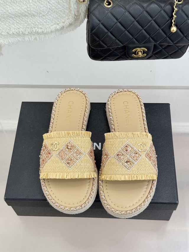 CC original raffia mules CH00454