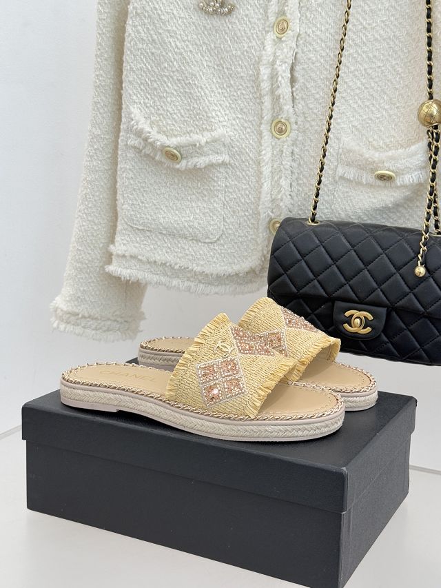 CC original raffia mules CH00454