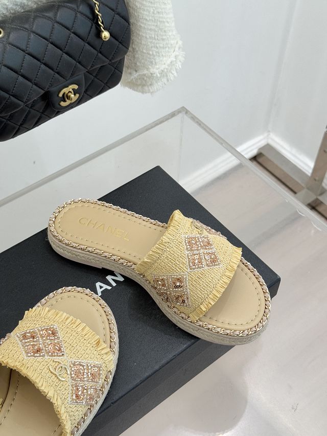 CC original raffia mules CH00454