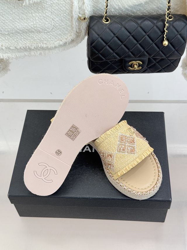 CC original raffia mules CH00454