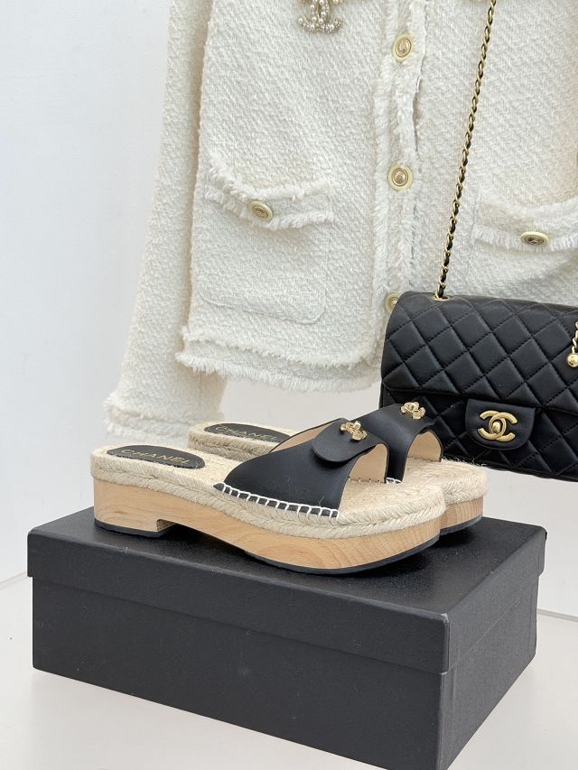 CC original raffia mules CH00455