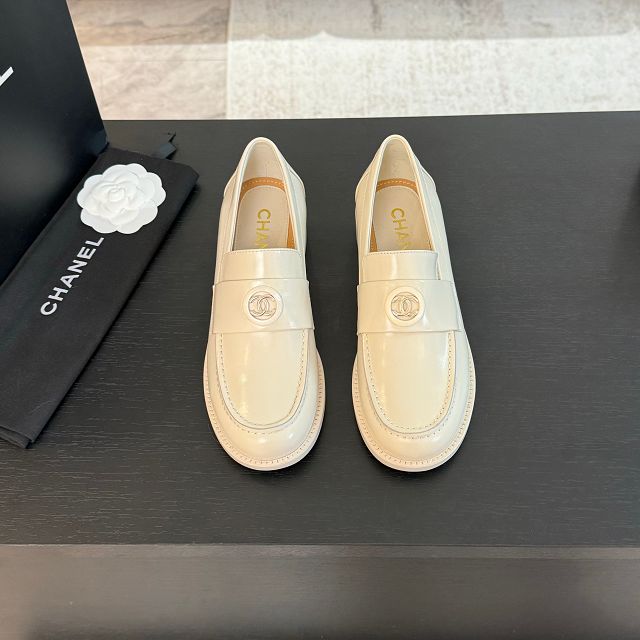 CC original shiny calfskin loafers CH00461