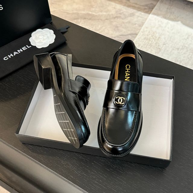 CC original shiny calfskin loafers CH00461