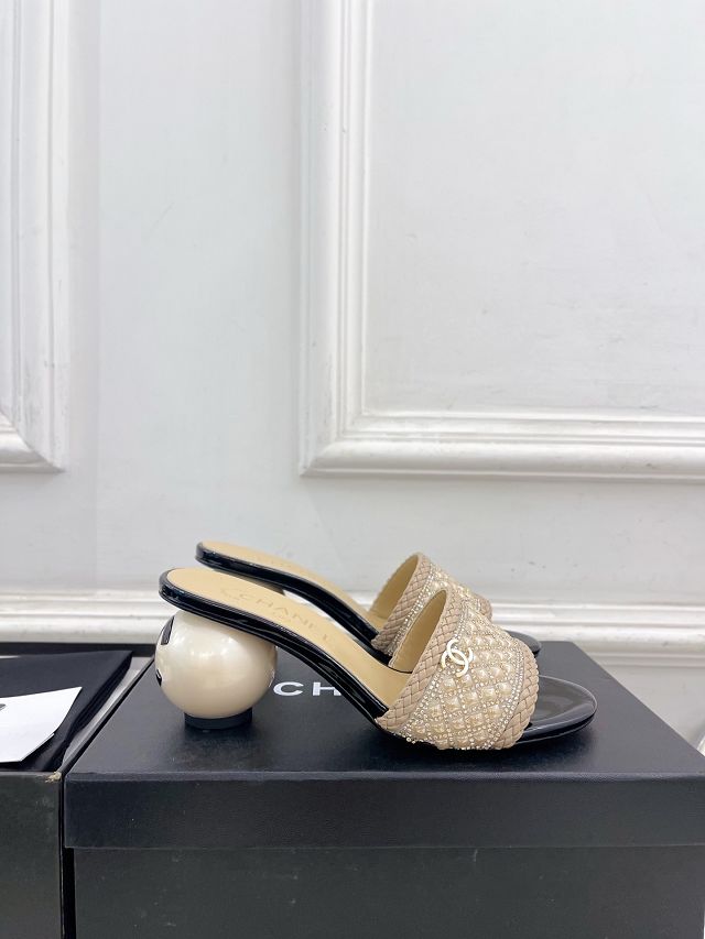 CC original tweed 65mm mules CH00432