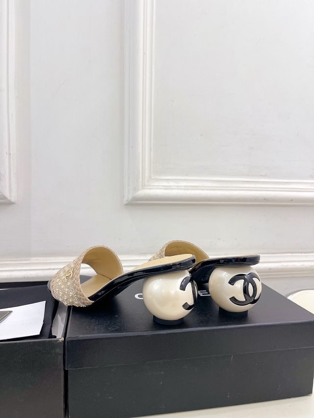 CC original tweed 65mm mules CH00432