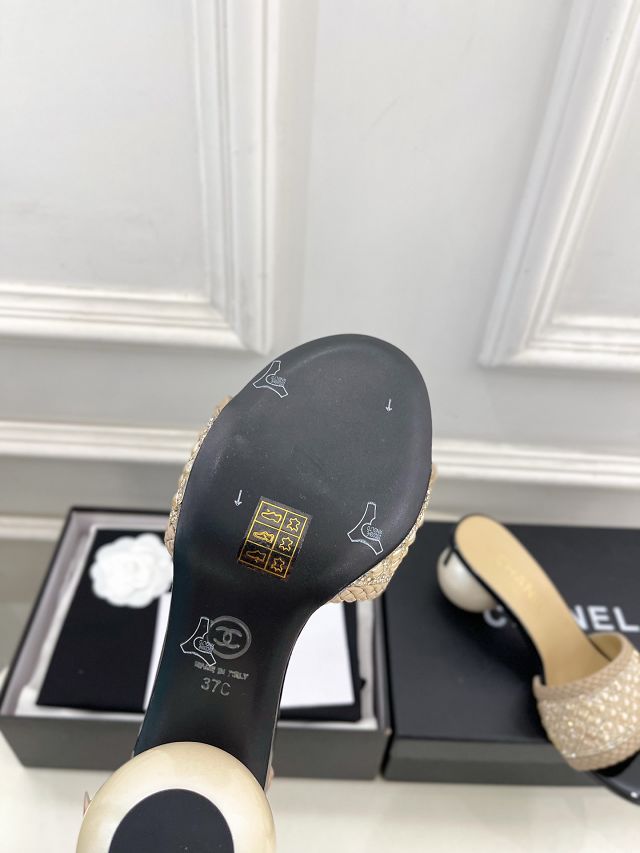 CC original tweed 65mm mules CH00432