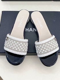 CC original tweed mules CH00433