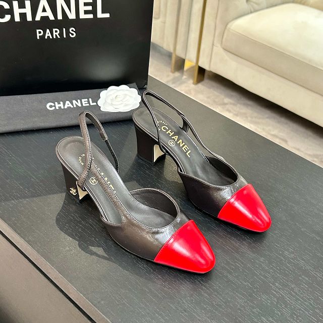 CC original lambskin 65mm slingbacks CH00494