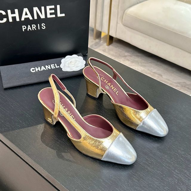 CC original lambskin 65mm slingbacks CH00494