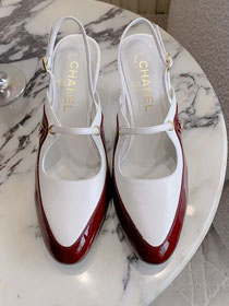 CC original lambskin 70mm slingbacks CH00476