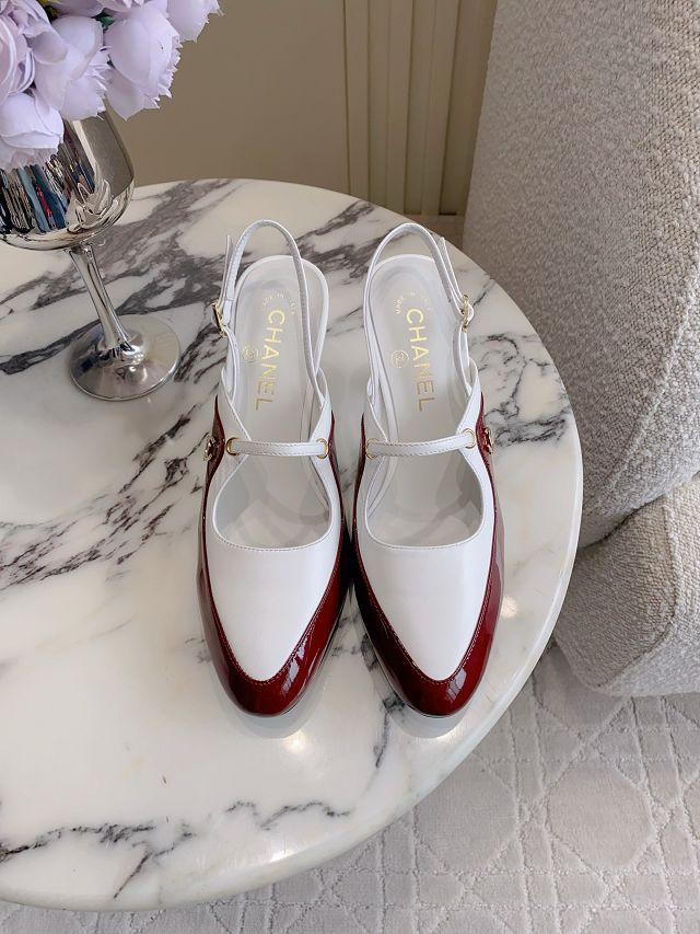 CC original lambskin 70mm slingbacks CH00476