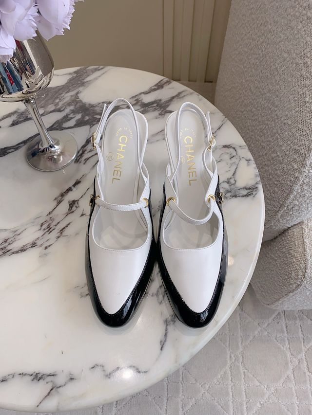 CC original lambskin 70mm slingbacks CH00476