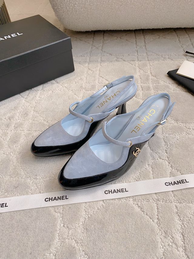 CC original lambskin 70mm slingbacks CH00476