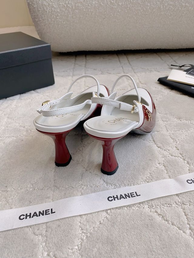 CC original lambskin 70mm slingbacks CH00476