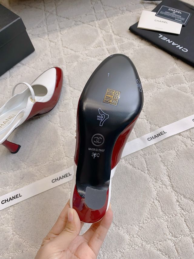 CC original lambskin 70mm slingbacks CH00476