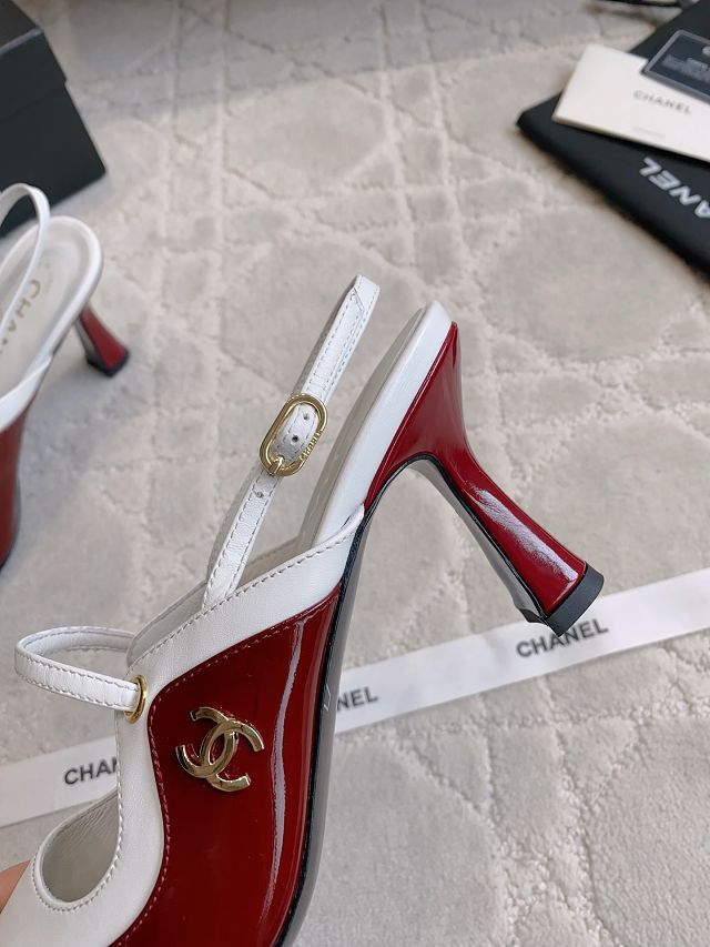 CC original lambskin 70mm slingbacks CH00476