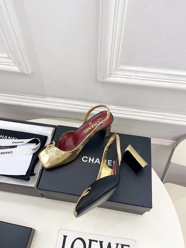 CC original lambskin 75mm slingbacks CH00492