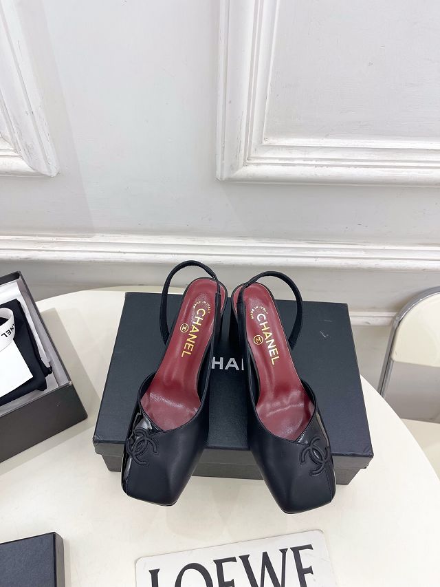 CC original lambskin 75mm slingbacks CH00492