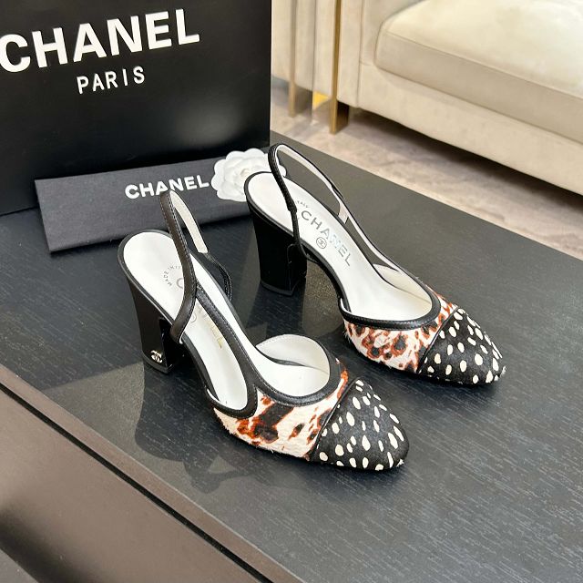 CC original lambskin 90mm slingbacks CH00493