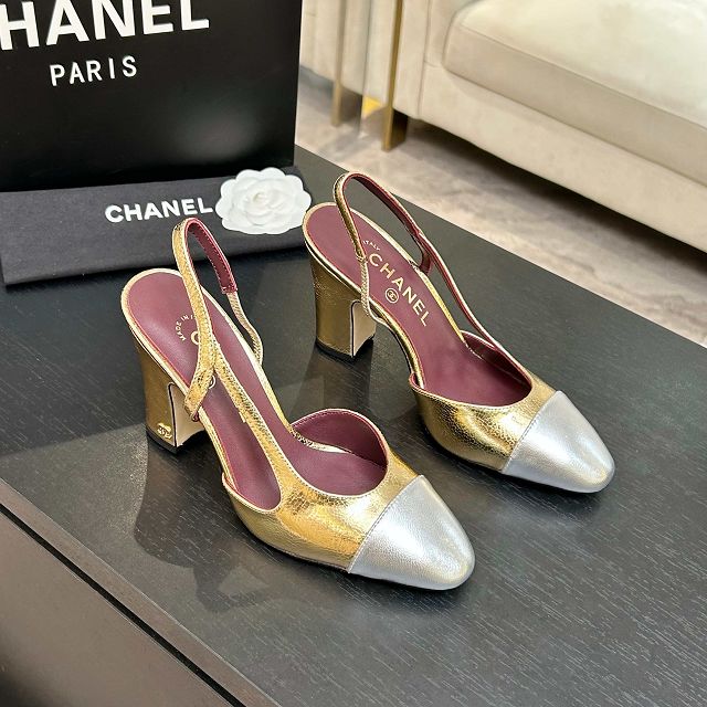 CC original lambskin 90mm slingbacks CH00493