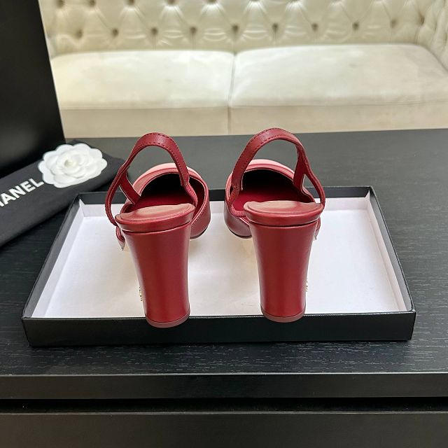 CC original lambskin 90mm slingbacks CH00493