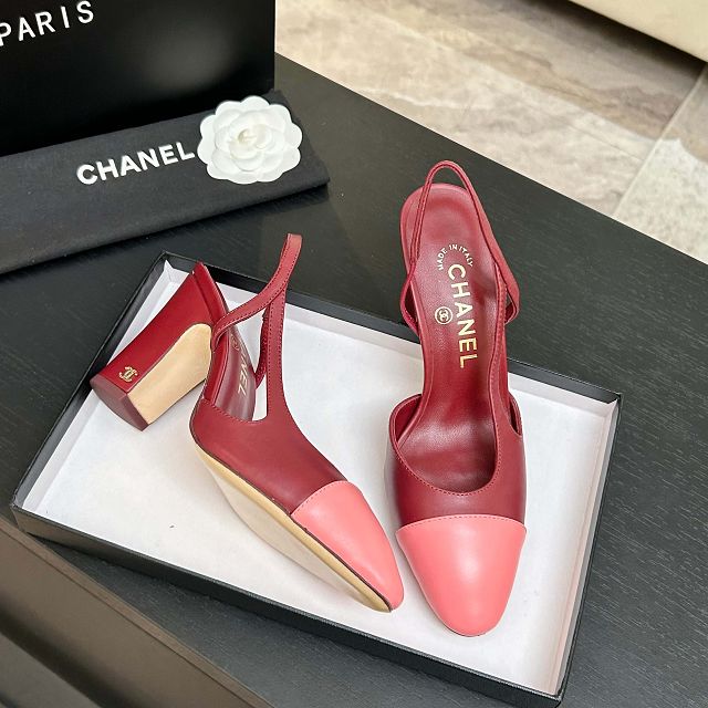 CC original lambskin 90mm slingbacks CH00493