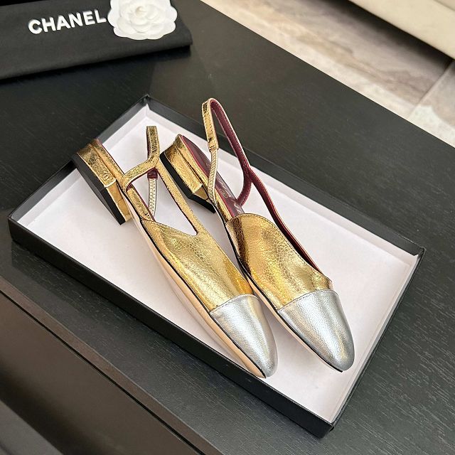 CC original lambskin slingbacks CH00484